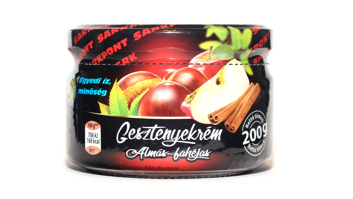 Kaštanové pyré s jablkem a s příchutí skořice - 200g
